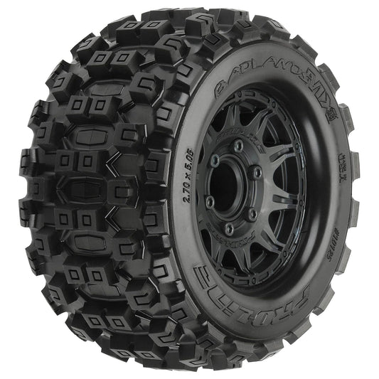 Pro-line Racing 1/10 Badlands MX28 FR/RR 2.8" MT Tires Mounted 12mm Blk Raid (2), PRO1012510