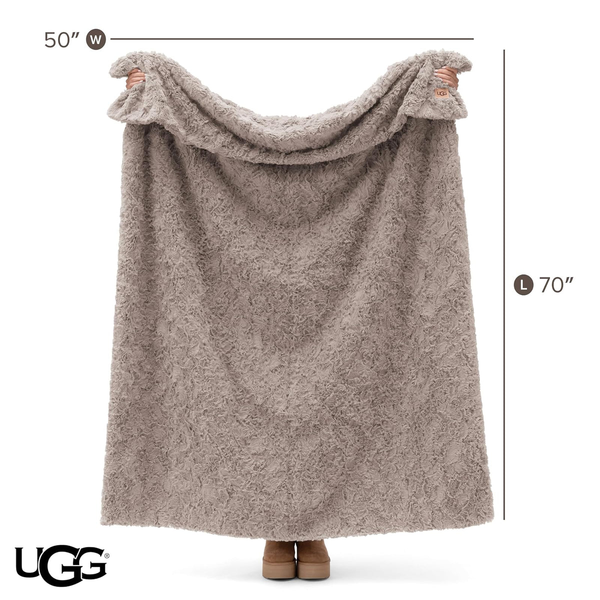 UGG Manta Adalee – Manta Suave de Piel sintética – Ostra