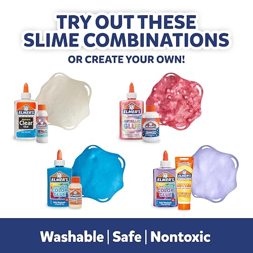 Elmer's Ocean Dive Slime Kit, los suministros de limo incluyen pegamento líquido, activador y slime prefabricado, 9 unidades