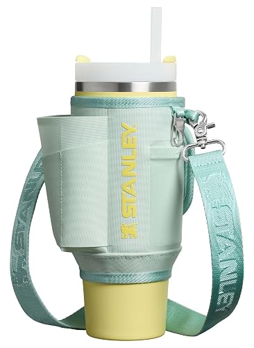 Stanley All Day Quencher Carry All Day - Vaso de 30 onzas con asa, bolsa cruzada con bolsillo para soporte para teléfono, funda para tarjeta y correa desmontable, bolsa portadora para botellas de