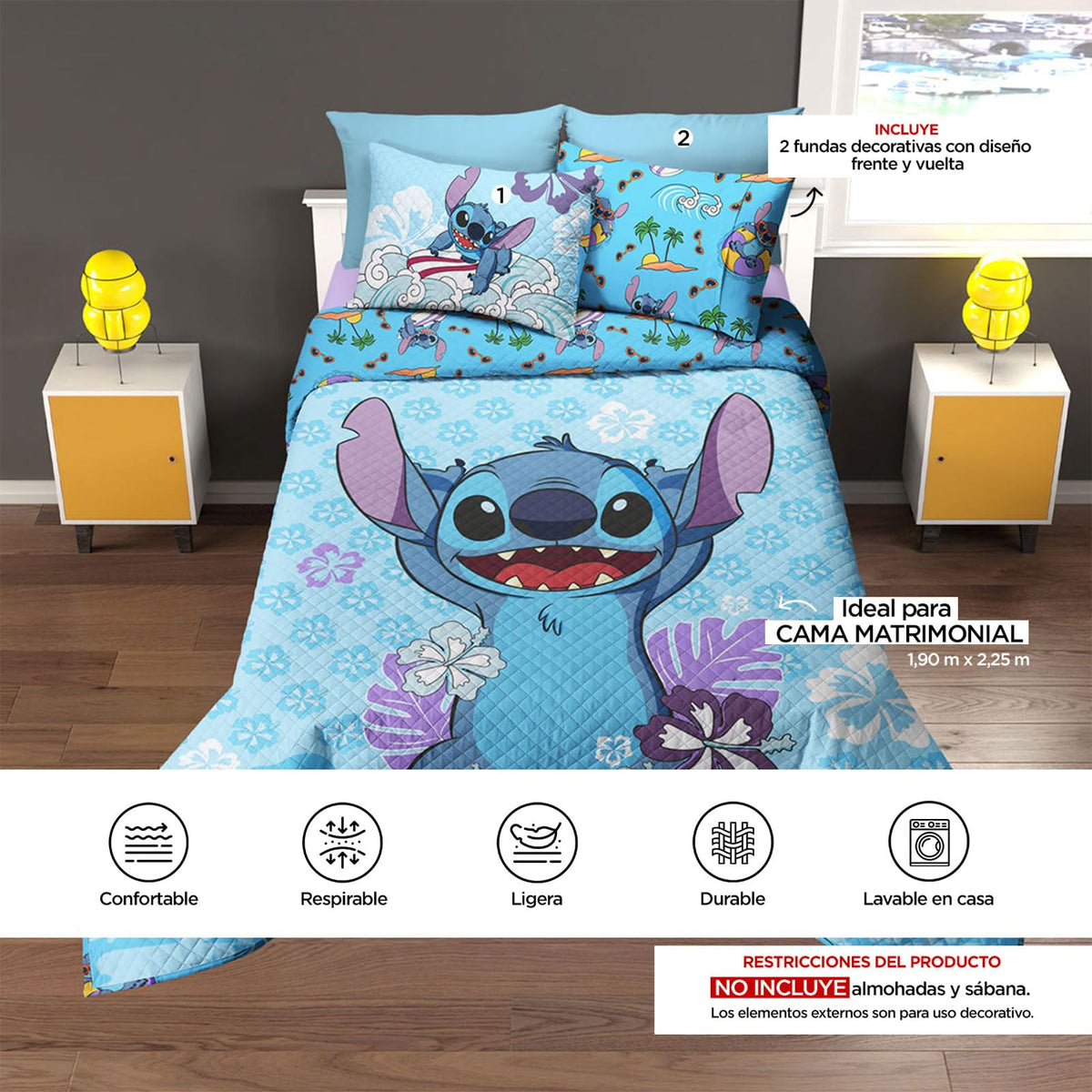 Edrecolcha Matrimonial Stitch Surf