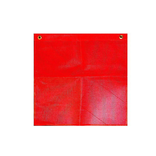 Erickson 05302 Flourescent Red Mesh Safety Flag with Brass Grommets (18" X 18")