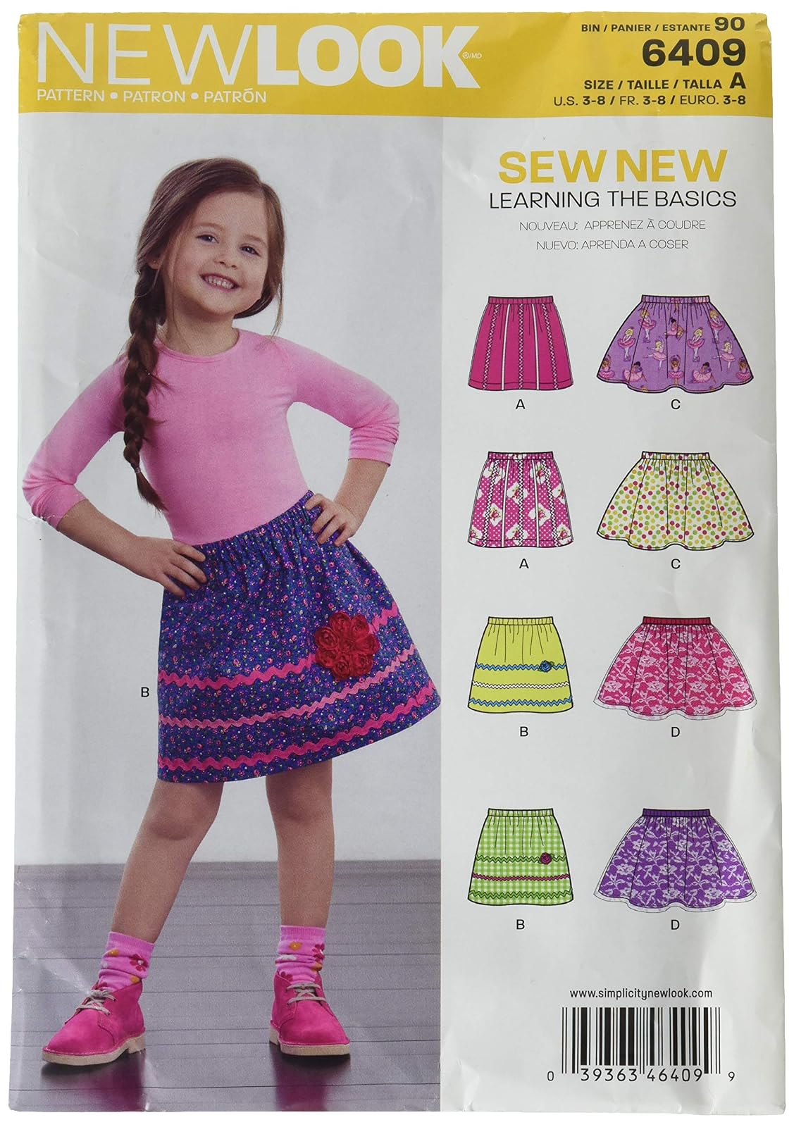 New Look UN6409A - Patrón de Costura para Confeccionar Mocasines Infantiles (3-4-5-6-7-8)