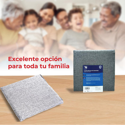 Wellpro Cojín Cuadrado Memory Foam, con Funda Extraíble Lavable, Apoyo Terapéutico para Silla, Alivia Ciática así como Dolores en Cuello, Mejora Postura
