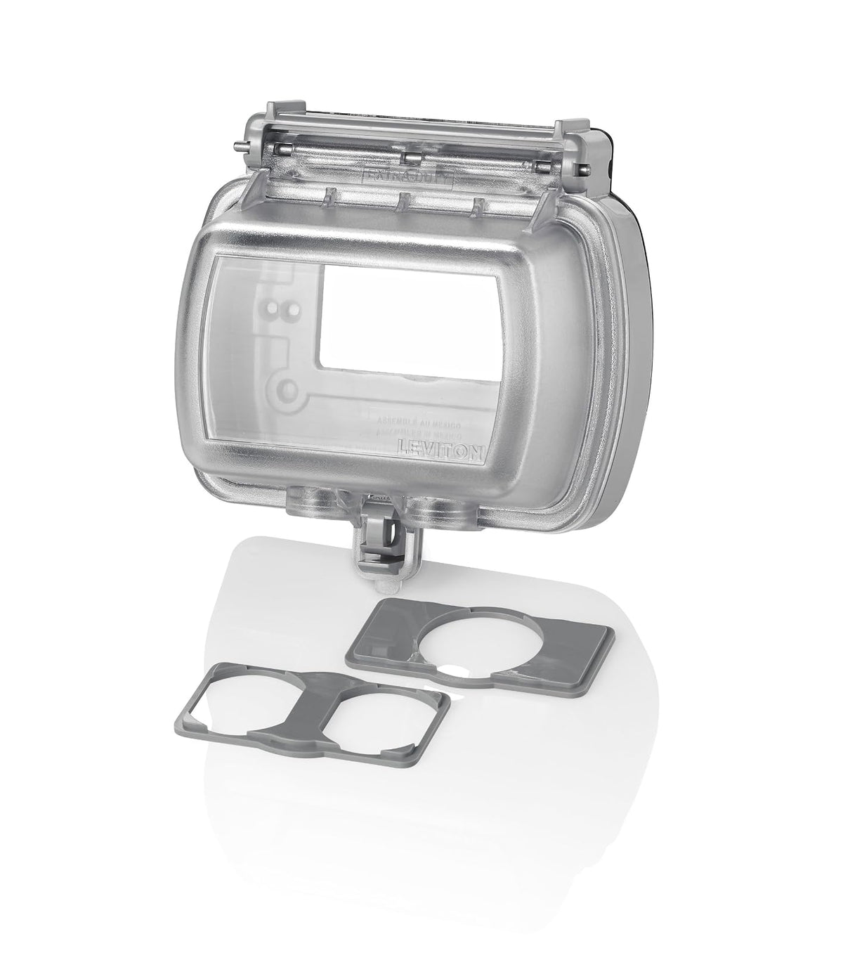 Leviton 001-05981-UCL PLACA C/CUBIERTA P/GFCI DECORA POLICARBONATO MONTAJE HORIZON Transparente