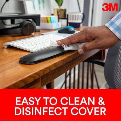 3M Gel Wrist Rest for Keyboards, Soothing 3M Gel Technology and Satin Smooth Cover for All Day Comfort and Support, 19", Black (WR85B)