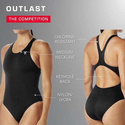 TYR Sport Maxback Traje de baño para Mujer, Liso
