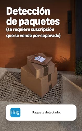 Timbre con cámara inalámbrico Ring - Video de cuerpo completo, video en vivo con audio bidireccional, alertas y detección de movimiento. Níquel satinado