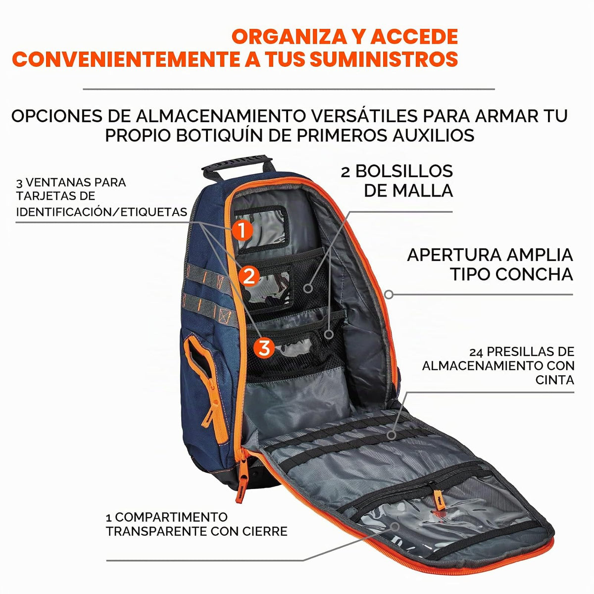 Ergodyne Arsenal 5244 de primeros auxilios Mochila Bolsa para EMS, policía, bomberos, y otros para Kit de primeros auxilios, Uso de bolsas de salto y traumas