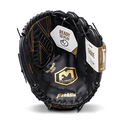Franklin Sports Guantes de béisbol + softball – Field Master Adulto + Youth Baseball + Softball Guantes – Mano derecha + Guantes de mano izquierda – Infield + Outfield Mitts – Varios tamaños + colores