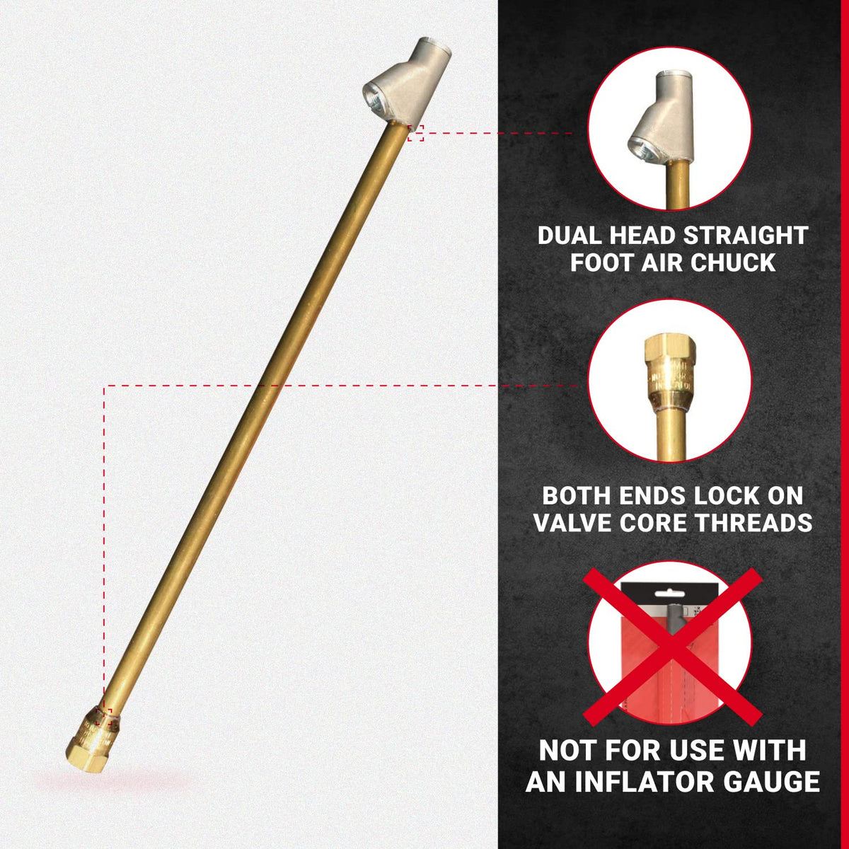Milton S-693-12 Portabrocas de Doble Cabeza de Alcance Extendido FNPT, Bronce