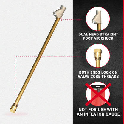 Milton S-693-12 Portabrocas de Doble Cabeza de Alcance Extendido FNPT, Bronce