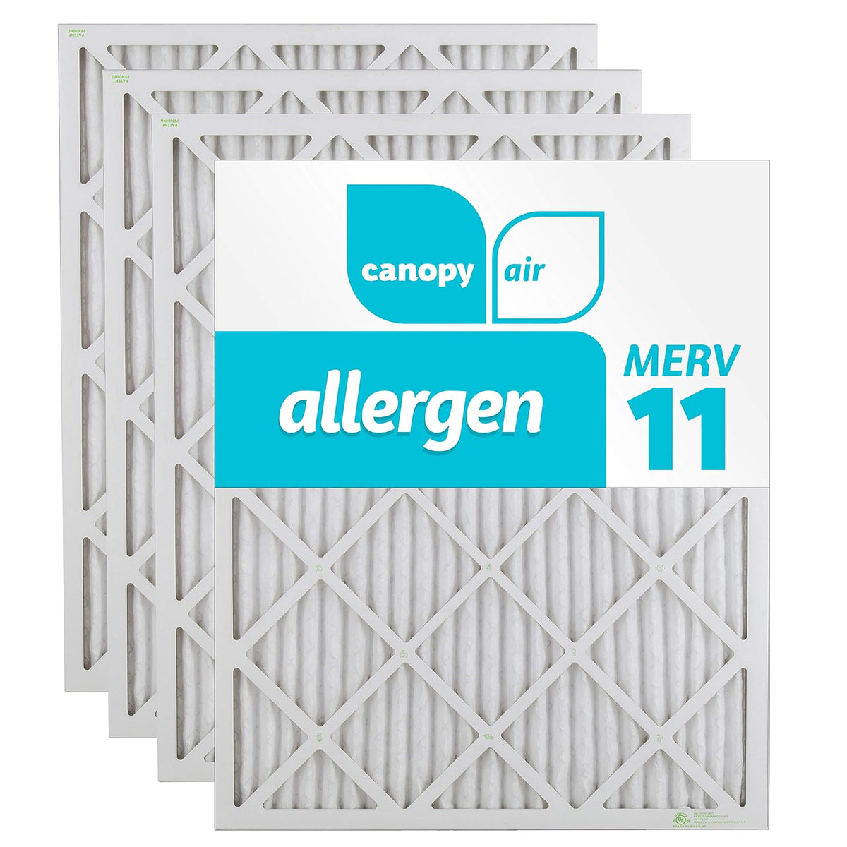 Canopy Air 16 x 25 x 1 MERV 11, filtro de aire de protección contra alérgenos para un hogar saludable, 16 x 25 x 1, caja de 4, fabricado en los Estados Unidos - 4