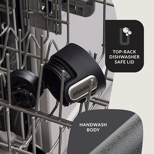 Contigo Vaso Térmico Acero Inoxidable 710 ML Gris Cristalino Antiderrames West Loop Tapa de Fácil Limpieza Aislamiento Térmico