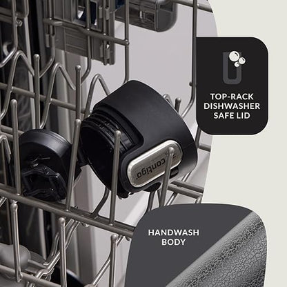 Contigo Vaso Térmico Acero Inoxidable 710 ML Gris Cristalino Antiderrames West Loop Tapa de Fácil Limpieza Aislamiento Térmico