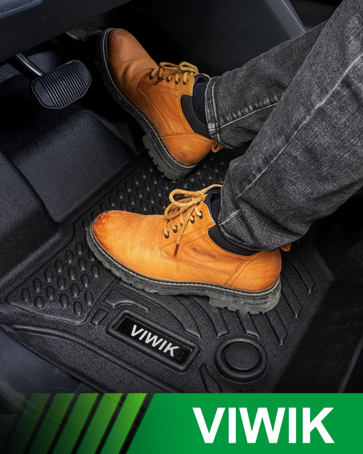 VIWIK Alfombrillas para Camry 2012-2017, protección para Todo Tipo de Clima, Juego Completo de Forros Personalizados Incluye 1ª y 2ª Fila Delantera y Trasera de Color Negro