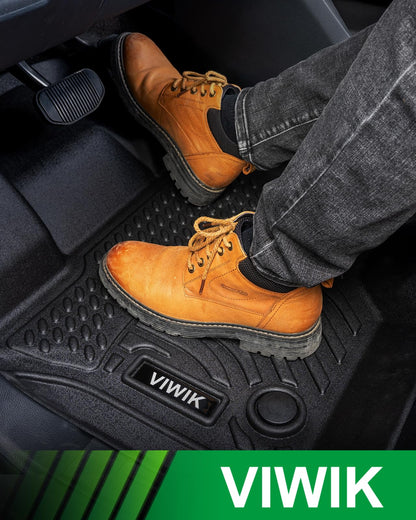 VIWIK Alfombrillas para Camry 2012-2017, protección para Todo Tipo de Clima, Juego Completo de Forros Personalizados Incluye 1ª y 2ª Fila Delantera y Trasera de Color Negro