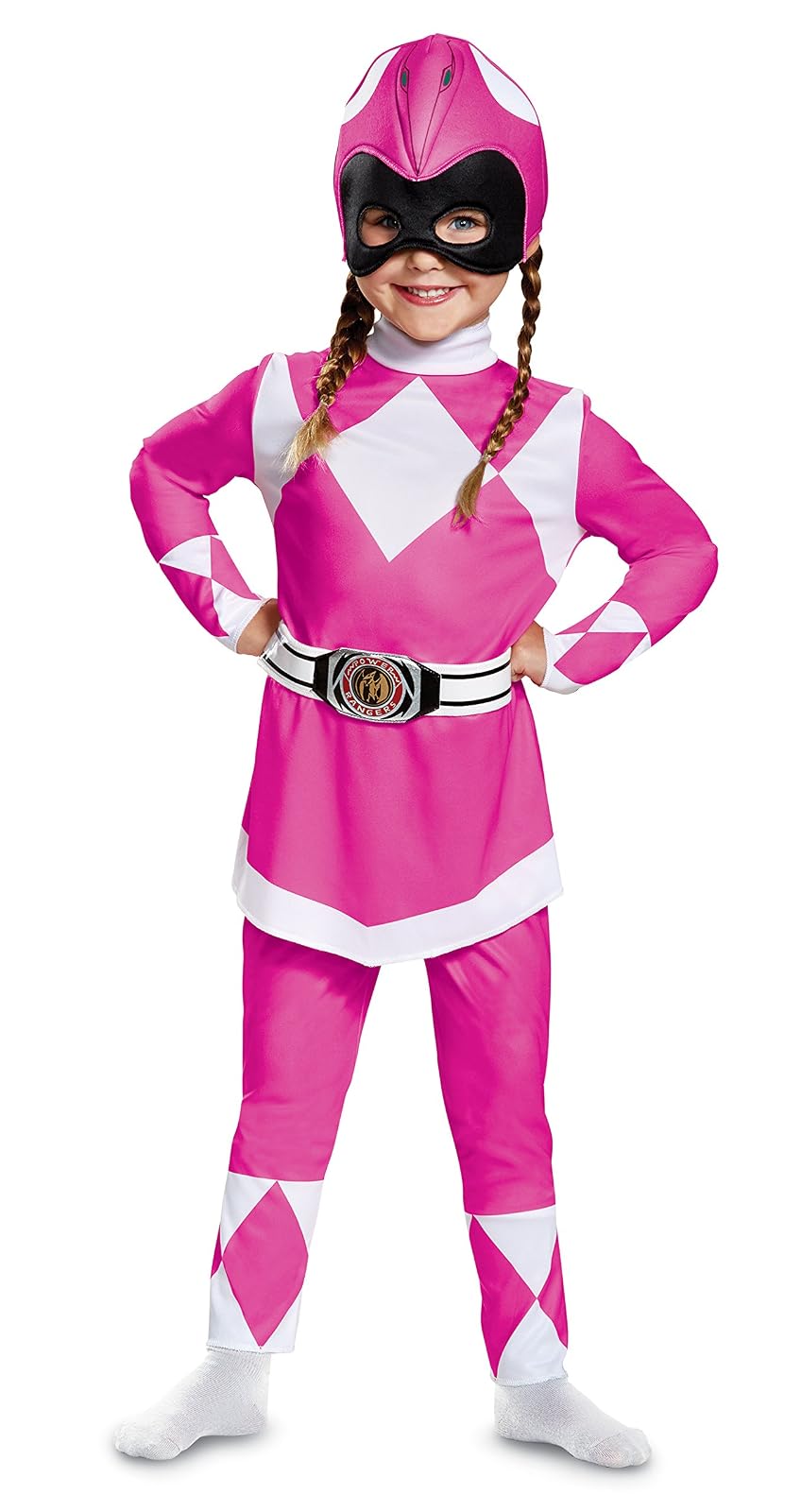 Disguise Pink Ranger - Disfraz clásico para niño pequeño, rosa, mediano/(3T-4T)