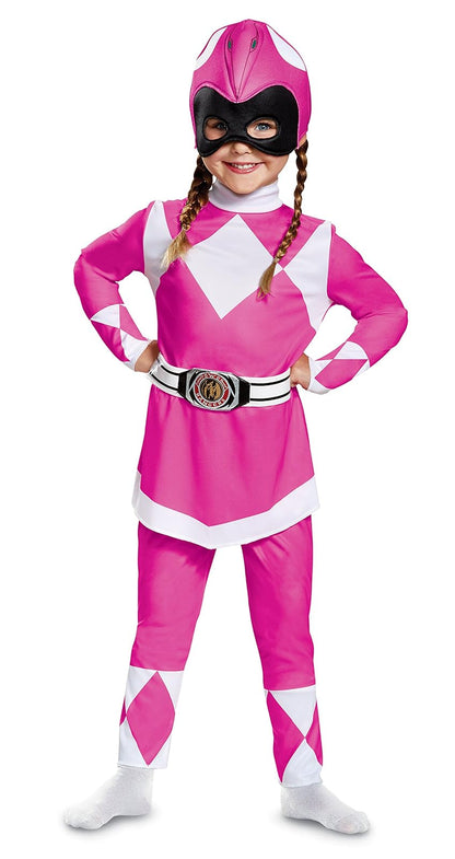 Disguise Pink Ranger - Disfraz clásico para niño pequeño, rosa, mediano/(3T-4T)