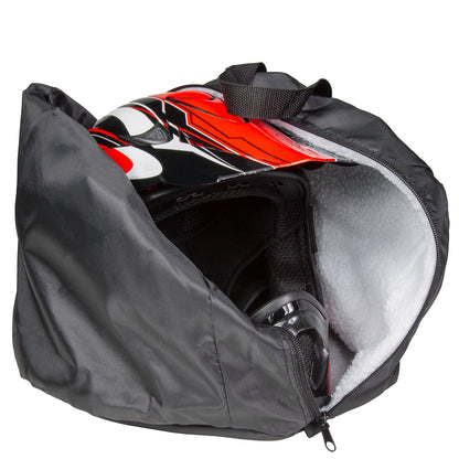 Raider BCS-8B Deluxe - Bolsa para Casco MX de Nailon Negro Duradero, tamaño Mediano