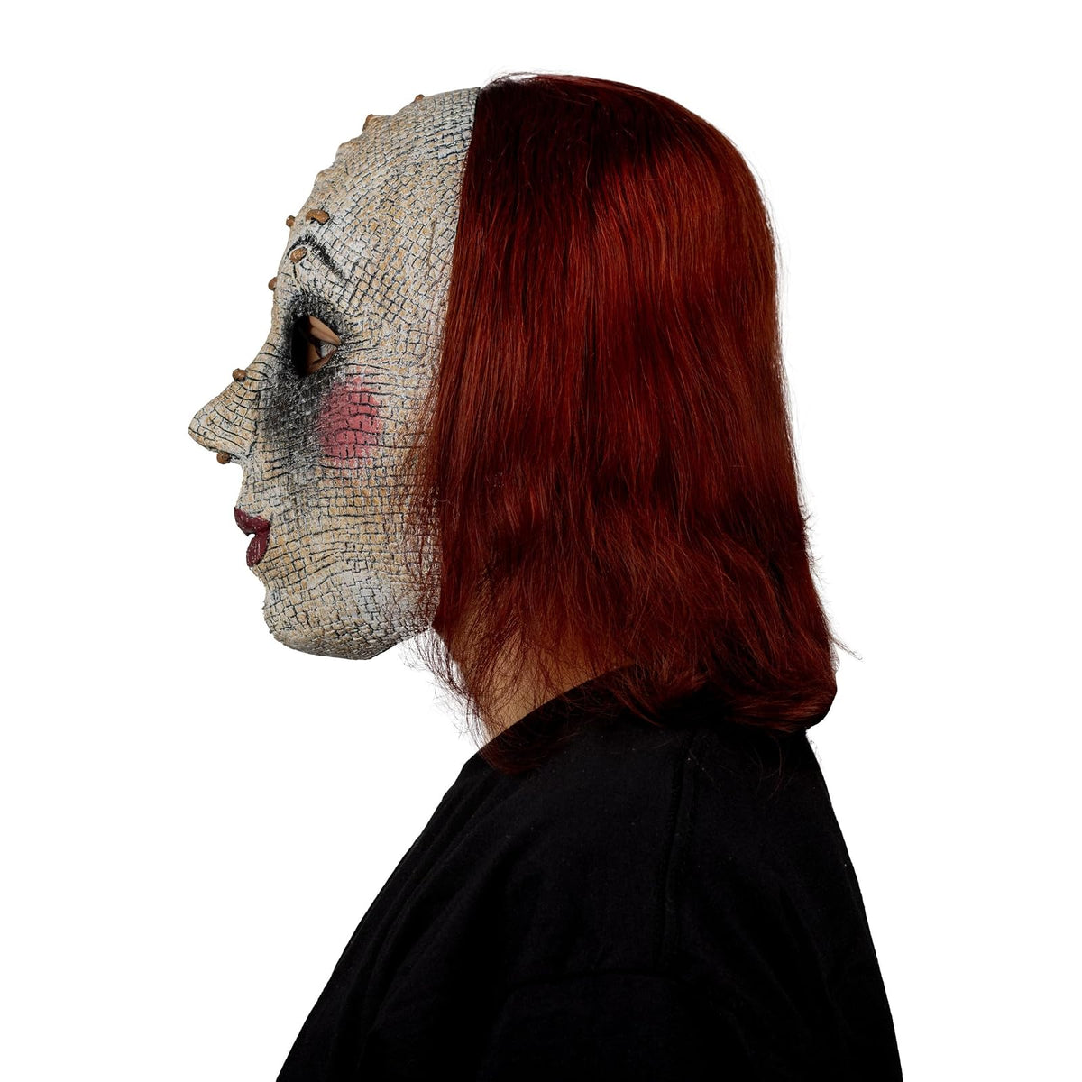 Ghoulish Productions Máscara De Látex Possesed Doll, Urban Mask Muñeca Poseída, Disfraz Aterrador para Halloween y Fiestas Temáticas, Cosplay Muñeca Mala, Diseño Artesanal Face Mask