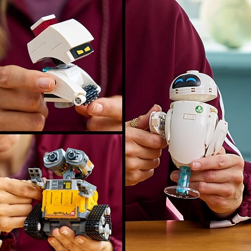LEGO Disney y Pixar Wall-E y Eve - Model Kit de Construcción para Adultos, Años 18+ - Regalo para Fans, Mujeres y Hombres - Decoración para Estante - 43279
