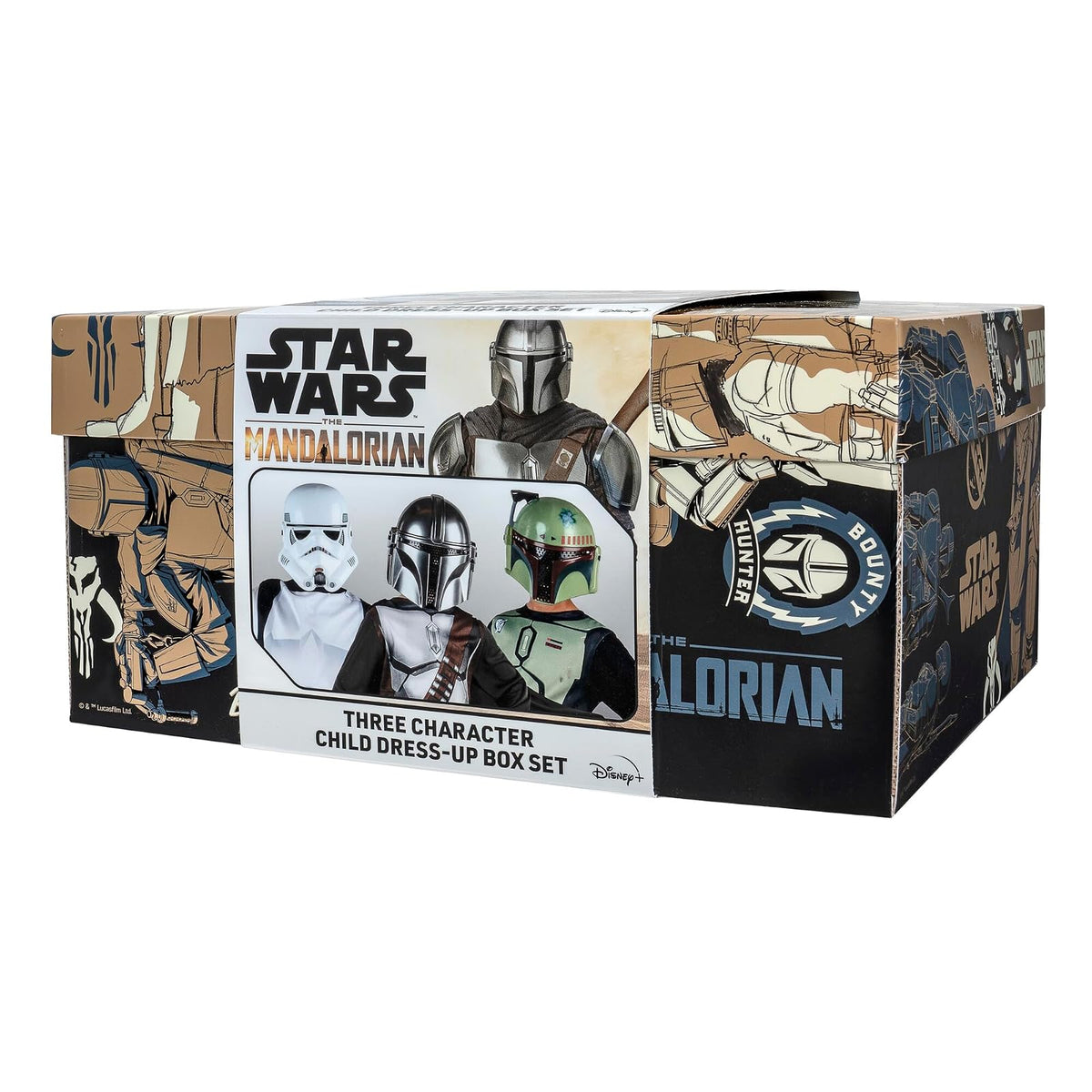 Star Wars The Mandalorian - Caja Oficial de Vestir para jóvenes, Blusas, Guantes y máscaras del mandaloriano, Boba Fett y Stormtrooper Multi