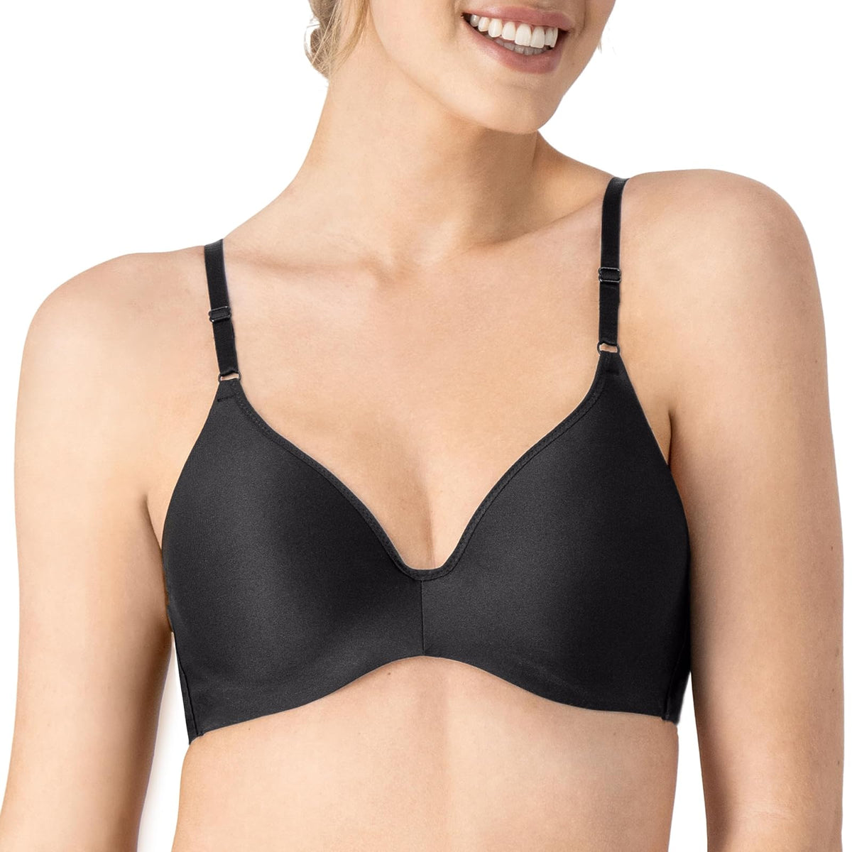 Hanes Underwire Bra Pack, Invisible Look T-Shirt Bra, Adjustable Straps, 2-Pack Sujetador Mujer