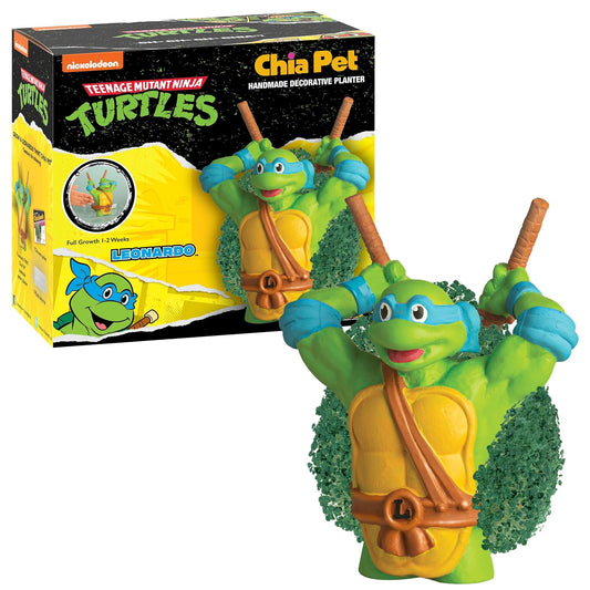 Chia Pet Tortuga Ninja mutante adolescente con paquete de semillas, maceta decorativa de cerámica, fácil de hacer y divertido de cultivar, regalo novedoso, perfecto para cualquier ocasión