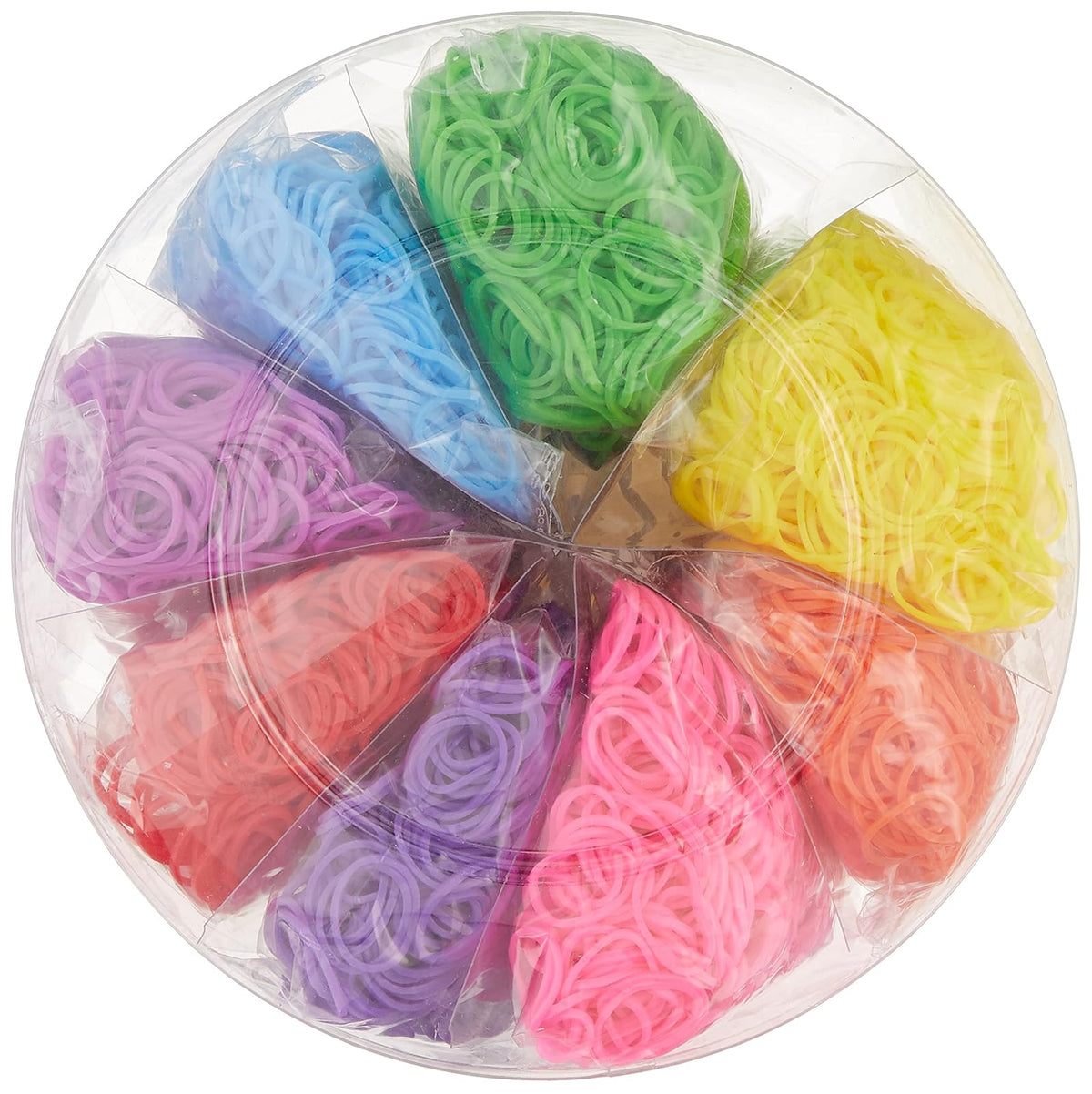 The Beadery Mega Bucket of Bands, 8000Piece, Neon Multi