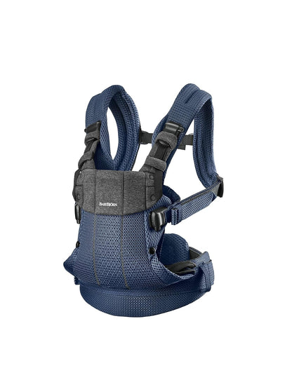 BabyBjörn Baby Carrier Harmony Portabebés Ergonómico, Rosa Claro - Azul Marino - Malla 3D
