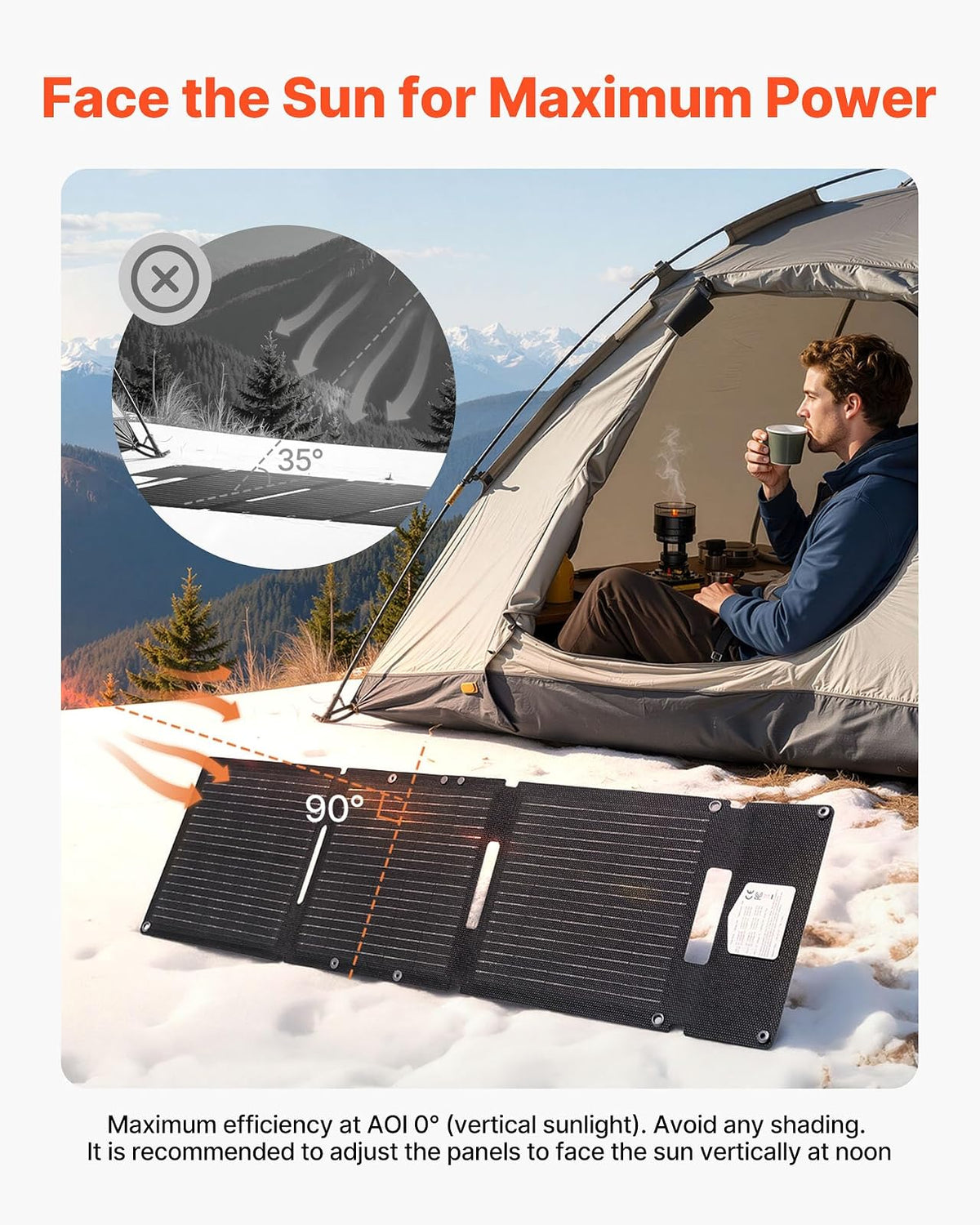 VEVOR Placa Solar Plegable 30W, Panel Solar Monocristalino Portátil, 3 Puertos USB-A y USB-C, IP65 Impermeable, Cargador para Tablets Móviles Power Bank, Energía para Camping Senderismo Autocaravanas