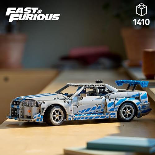 Lego Technic Auto Nissan Skyline GT-R (R34) de Más Rápido, Más Furioso Kit de Modelo de Auto, Set de Construcción de Vehículo, Regalo Creativo para Fans Adultos 42210