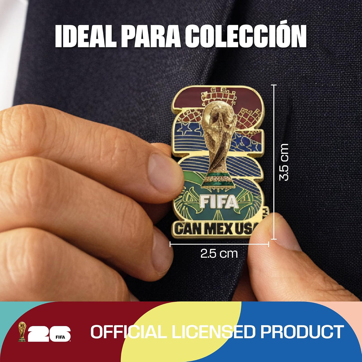 Wagon International Pin de Emblema de países anfitriones 2D con Licencia Oficial de la Copa Mundial DE LA FIFA 2026ᵀᴹ