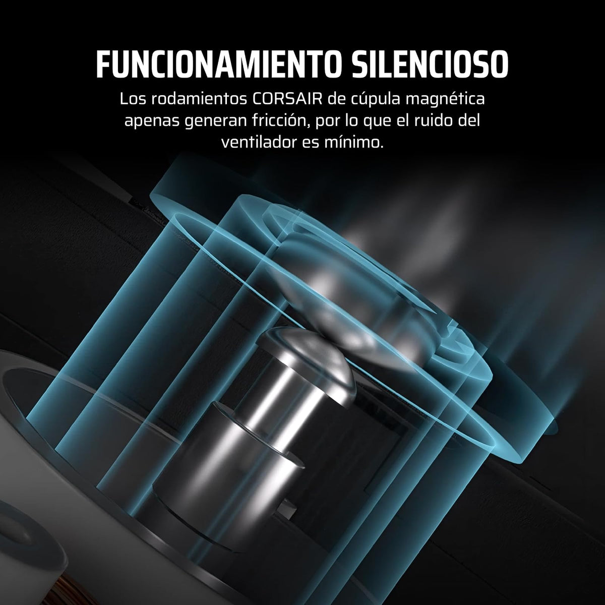 Corsair iCUE Link LX140 RGB Ventilador PWM de 140 mm, Paquete Individual, Doble luz de Bucle – Requiere iCUE Link System Hub (se Vende por Separado) – Tecnología Corsair AirGuide – Blanco