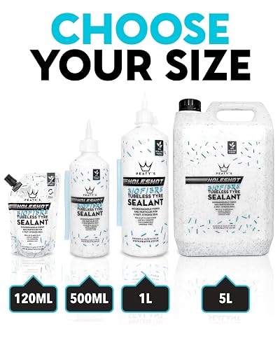 Peaty's Holeshot Biofibre - Sellador de neumáticos sin cámara (500 ml/16.8 oz)