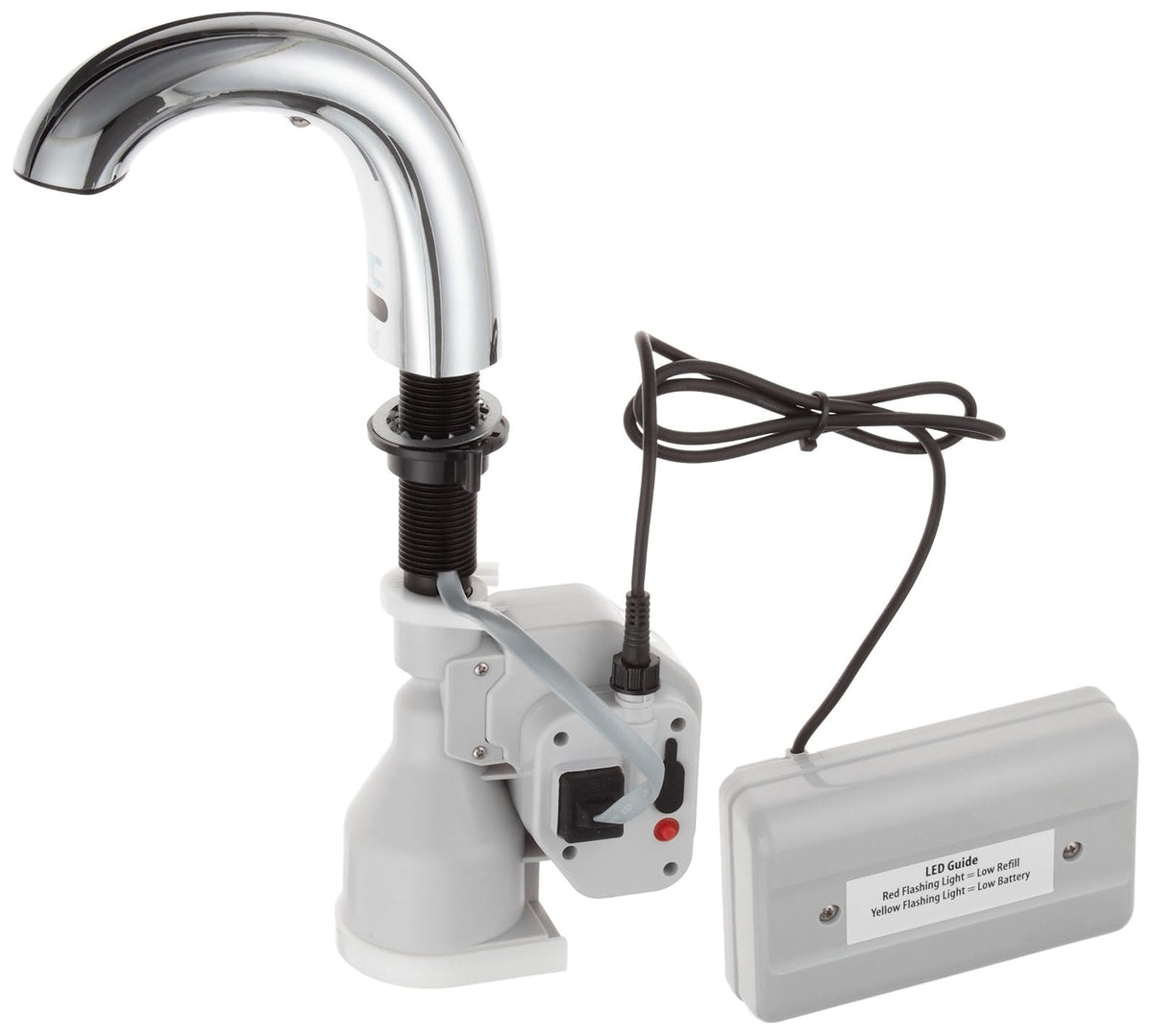 Rubbermaid Commercial Products Dispensador de espuma líquida sin toque, chapado en cromo, llave de fregadero sin tacto para aeropuerto, escuela, oficina, baños comerciales