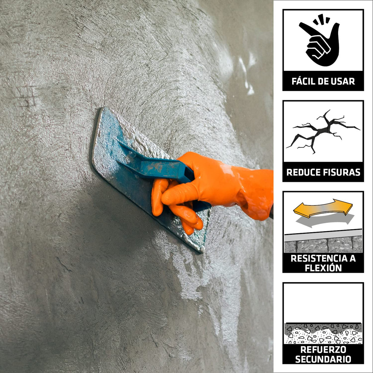 Sika - Fibra sintética Sika Fiber - Para refuerzo secundario de concretos y morteros - Reduce el agrietamiento y mejora la cohesión del concreto - Fácil de aplicar - Bolsa biodegradable de 600 gr