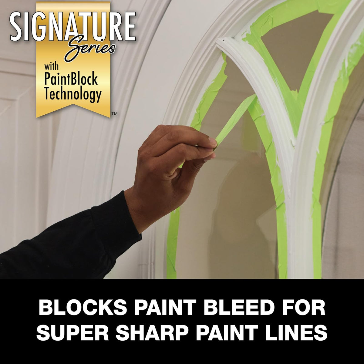 FrogTape - Cinta de pintor avanzada, 1.5 pulgadas de ancho (1.41 pulgadas x 45 yardas), cinta multisuperficie con bloque de pintura, se adapta alrededor de curvas y contornos, extraíble sin desgarros,