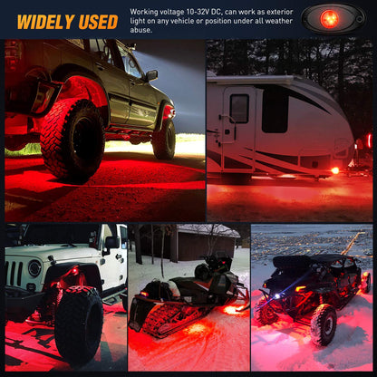Nilight - Juego de 4 Luces LED de Roca para Ruedas subidas, Impermeables, para Exteriores, bajo la carrocería, Luces Laterales para Automóvil, camión, camionetas, ATV, UTV, SUV, Motocicleta, Barco, Color