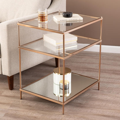 SEI Knox Side Table, Metallic Gold