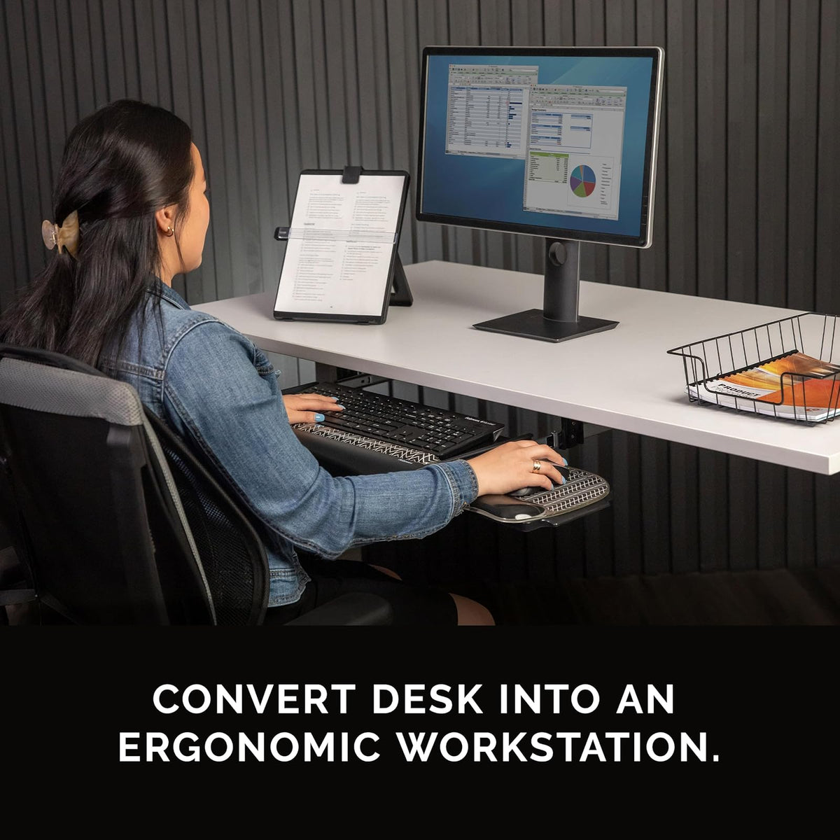 Fellowes 9140303 Bandeja para Teclado Office Suites Debajo del Escritorio Color Negro