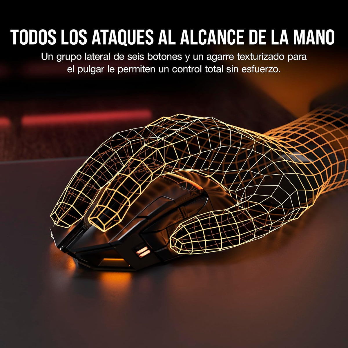 Corsair DARKSTAR Ratón Inalámbrico RGB Para Juegos MMO - 26.000 PPP - 15 Botones Programables - Batería Hasta 80 Horas - Compatible con iCUE - PC, PS5, PS4, Xbox - Negro
