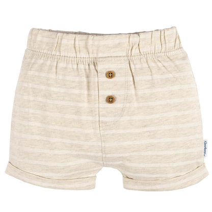 Gerber Paquete de 3 Pantalones Cortos de Punto Pantalones Cortos de vestirbebés Unisex
