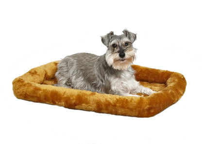 MidWest Cama para Perro o Gato con Refuerzo Acolchado - Canela - Escapada nocturna - 76.2 cm