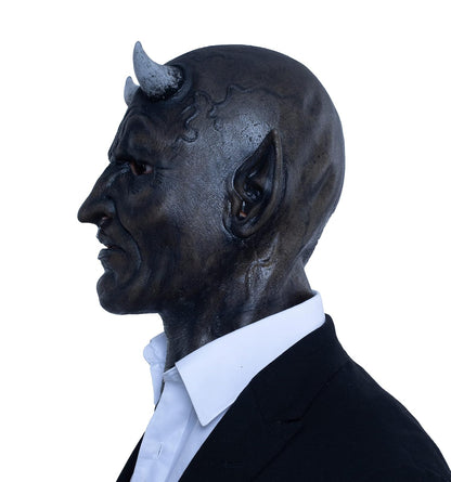 Ghoulish Productions Mephistopheles. Máscara de Diablo Negro, Demonio de la Oscuridad Máscara, Máscara de Látex para Adult. Línea Hyper Mask. Unitalla.