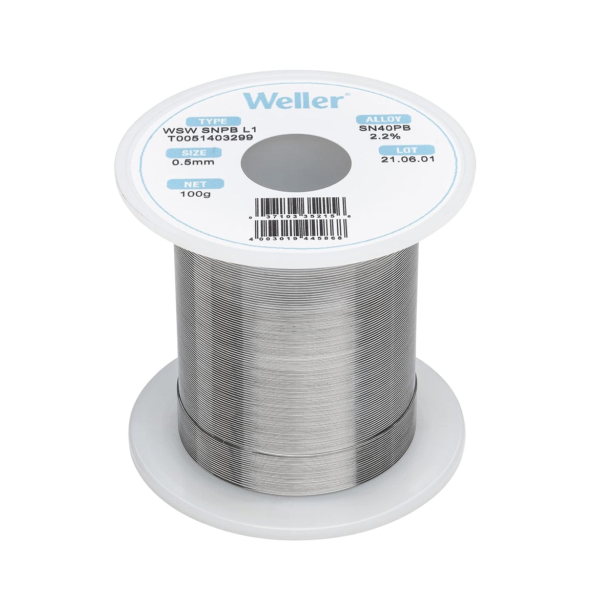 Weller WSW SnPb Alambre de Soldadura 0,5 mm Sn60Pb40 100 g