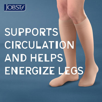 Jobst Activa Calcetines de Compresión Opacos 15-20 mmHg hasta la Rodilla Puntera Cerrada Bronce Solar Talla L