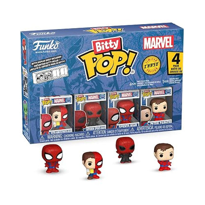Funko Bitty Pop! 4 Pack: Spider-Man - Parker Split, Superior | Mercancía Oficial de Superheroes - Mini Figuras de 2.2 cm con Exhibidor - Decoración de Pasteles y Relleno de Piñata