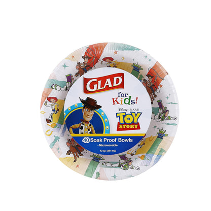 Glad para Niños Disney Pixar Toy Story - Cuencos de Papel 12 onzas (40 unidades)
